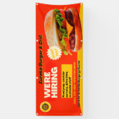 カスタマイズバーガーレストラン今採用 横断幕 (縦)