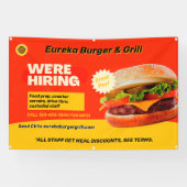 カスタマイズバーガーレストラン今採用 横断幕 (横)