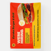 カスタマイズバーガーレストラン今採用 横断幕 (縦)