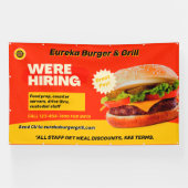 カスタマイズバーガーレストラン今採用 横断幕 (横)