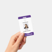 カスタマイズバーコード、ロゴ、名前、写真社員ID バッジ (手持ち)