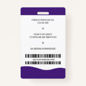 カスタマイズバーコード、ロゴ、名前、写真社員ID バッジ (裏面)