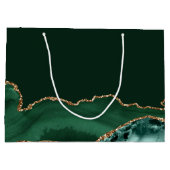 カスタマイズバー（ユダヤ教の）バル・ミツバーマゼルトフグリーン金ゴールド ラージペーパーバッグ (裏面)