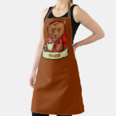 カスタマイズパパパパベアモーニングコーヒーブレックファースト エプロン (インサイチュ)