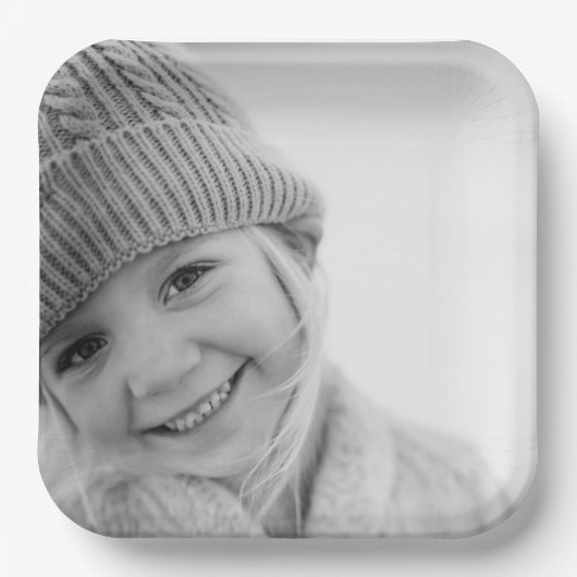 カスタマイズパーソナライズされた写真の作成 ペーパープレート (正面)