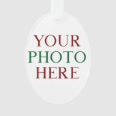 カスタマイズパーソナライズされた写真両面DIY オーナメント (正面)