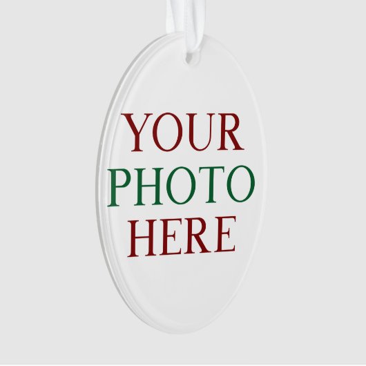 カスタマイズパーソナライズされた写真両面DIY オーナメント (正面)