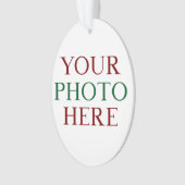 カスタマイズパーソナライズされた写真両面DIY オーナメント (正面)