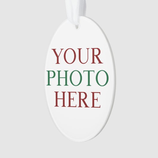 カスタマイズパーソナライズされた写真両面DIY オーナメント (正面)
