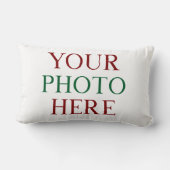 カスタマイズパーソナライズされた写真両面DIY ランバークッション (裏面)