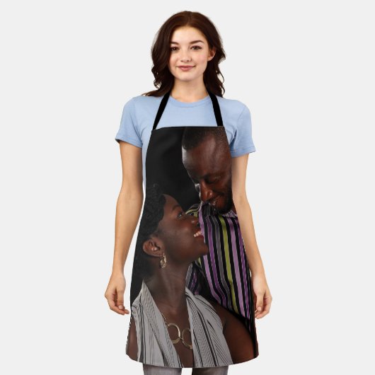 カスタマイズパーソナライズされた写真 エプロン (着用した状態)