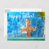 カスタマイズパーソナライズされた可能なイースターキッドのアートワーク シーズンポストカード (正面/裏面)