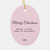 カスタマイズパーソナライズされた可能なクリスマスキャンディーケーン セラミックオーナメント (裏面)