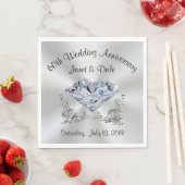 カスタマイズパーソナライズされた可能なダイヤモンドナプキン スタンダードランチョンナプキン (インサイチュ)