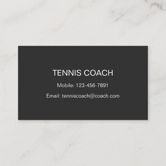 カスタマイズパーソナライズされた可能なテニスコートボールスポーツ 名刺 (裏面)