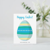 カスタマイズパーソナライズされた可能なハッピーイースター卵 シーズンポストカード (スタンド正面)