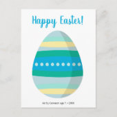 カスタマイズパーソナライズされた可能なハッピーイースター卵 シーズンポストカード (正面)