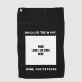 カスタマイズパーソナライズされた可能なフォトロゴQRコードブランド ゴルフタオル (正面)