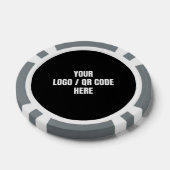 カスタマイズパーソナライズされた可能なフォトロゴQRコードブランド ポーカーチップ (シングル)