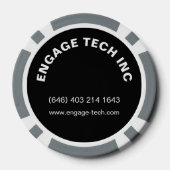 カスタマイズパーソナライズされた可能なフォトロゴQRコードブランド ポーカーチップ (裏面)