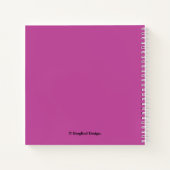 カスタマイズパーソナライズされた可能なメアリー名パープルフローラ ノートブック (裏面)