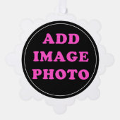 カスタマイズパーソナライズされた可能な画像フォト オーナメントカード (正面)