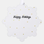 カスタマイズパーソナライズされた可能な画像フォト オーナメントカード (裏面)