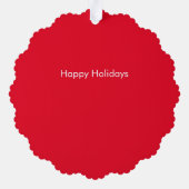 カスタマイズパーソナライズされた可能な画像フォト オーナメントカード (裏面)