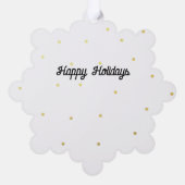 カスタマイズパーソナライズされた可能な画像フォト オーナメントカード (裏面)