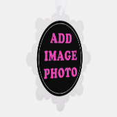 カスタマイズパーソナライズされた可能な画像フォト オーナメントカード (右)