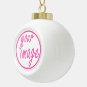 カスタマイズパーソナライズされた可能な画像フォト セラミックボールオーナメント (右)