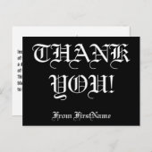 カスタマイズパーソナライズされた可能、「ありがとう!」 ポストカード (正面/裏面)