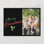 カスタマイズパーソナライズされた家族の写真 シーズンポストカード (正面)