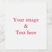 カスタマイズパーソナライズされた自分の文字と画像 ワインラベル (シングルラベル)