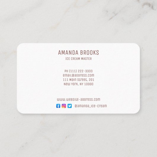 カスタマイズパーソナライズされた菓子 名刺 (裏面)