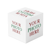 カスタマイズパーソナライズされたDIY写真数々のクリスマス フォトキューブ (裏面アングル)