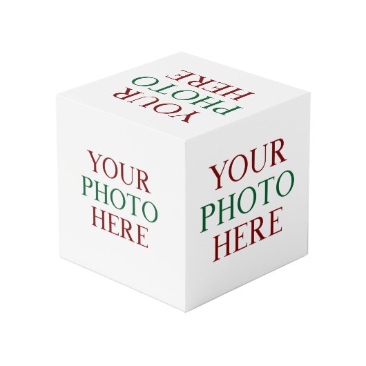 カスタマイズパーソナライズされたDIY写真数々のクリスマス フォトキューブ (裏面アングル)