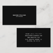 カスタマイズパーソナライズタイプライタスタイル白黒 名刺 (正面/裏面)