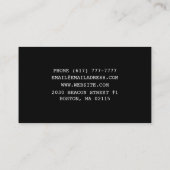 カスタマイズパーソナライズタイプライタスタイル白黒 名刺 (裏面)