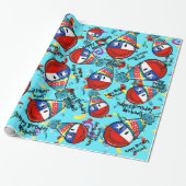 カスタマイズパーティーの帽子|誕生日のチリの旗 ラッピングペーパー (アンロールド)