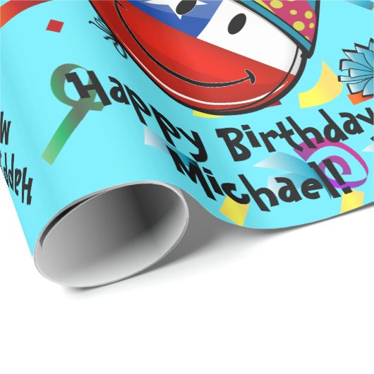 カスタマイズパーティーの帽子|誕生日のチリの旗 ラッピングペーパー (ロールコーナー)