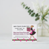 カスタマイズヒョウのプリントのクリーニングサービス 名刺 (スタンド正面)