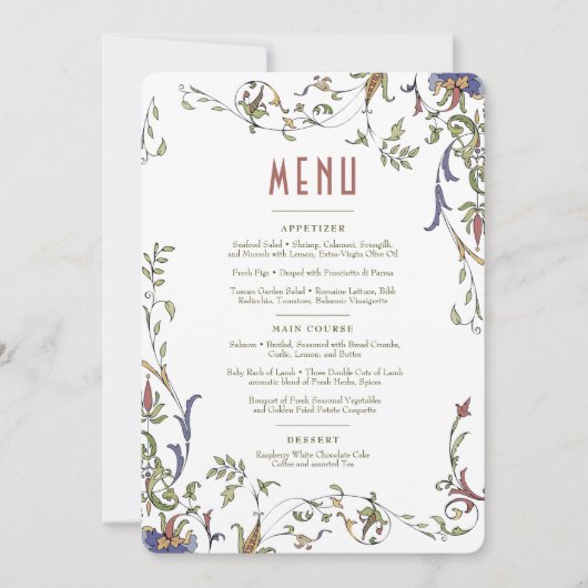 カスタマイズビクトリアン可能なメ結婚ニュー 招待状 (正面)