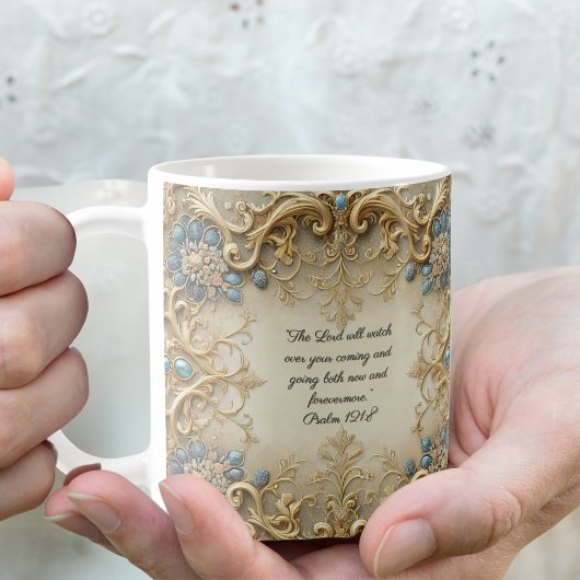 カスタマイズビクトリアン可能な聖句 コーヒーマグカップ