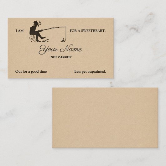 カスタマイズビクトリアン可能な魚釣り知人カード 名刺 (正面/裏面)