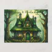 カスタマイズビクトリアン可能なSt Patrick's Dayコテージ ポストカード (正面)