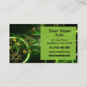 カスタマイズビジネス・カード緑の黄色の黒のカード 名刺 (裏面)