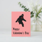 カスタマイズビッグフットのバレンタインの郵便はがき- シーズンポストカード (スタンド正面)