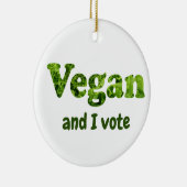 カスタマイズビーガン活動家投票者 セラミックオーナメント (右)