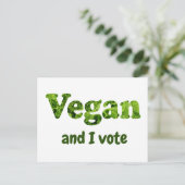 カスタマイズビーガン活動家投票者 ポストカード (スタンド正面)